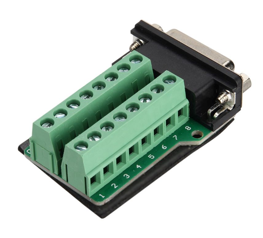D-SUB DB15 connector female met schroef terminals 02